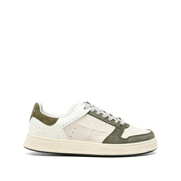 プレミアータ メンズ スニーカー シューズ Leather panelled sneakers Neutrals