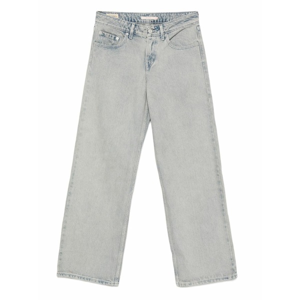 リーバイス レディース デニムパンツ ボトムス Logo-patch jeans Grey｜asty