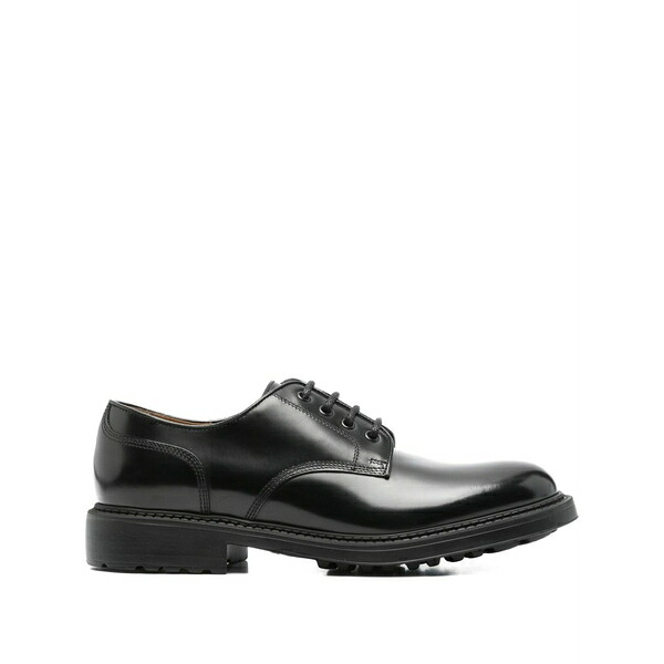 ドンカルズ メンズ 御召しものシューズ シューズ Lace-up leather derby shoes Black