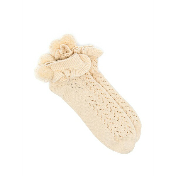 ヴァレンティノ ガラヴァーニ レディース ソックス アンダー御召しもの Cotton pompom socks Neutrals