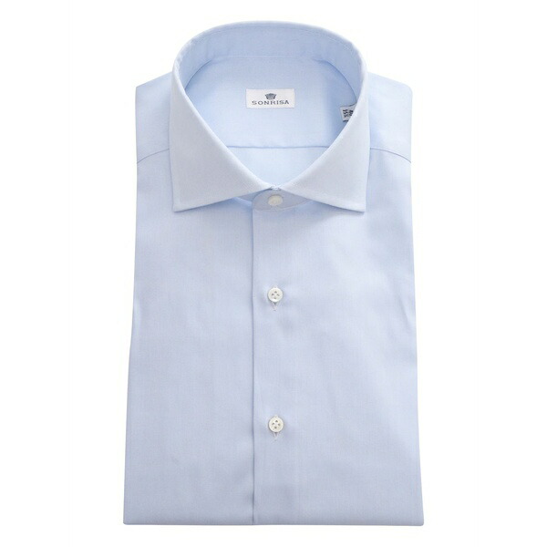 サンリサ メンズ プルオーバー トップス Cotton poplin shirt Blue
