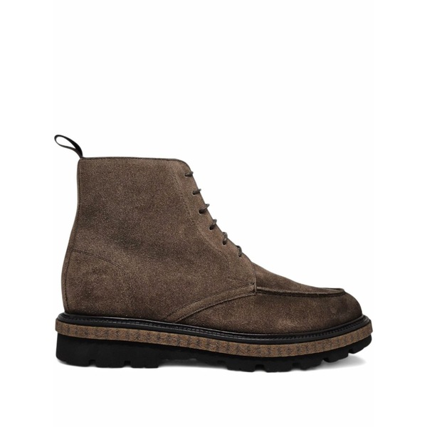 バレット メンズ ブーツ シューズ Lace-up suede boots Brown