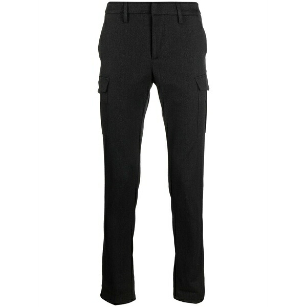 ドンダップ メンズ 心地よいズボン下 ボトムス Mid-rise straight-leg trousers Black