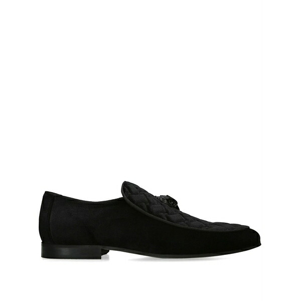 カートジェイガーロンドン メンズ スリッポン・ローファー シューズ Eagle head velvet loafers Black