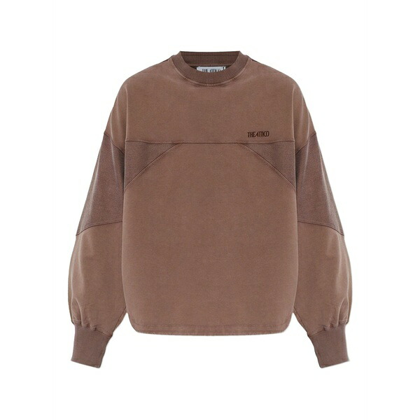 ジ アティコ レディース ニット&セーター アウター Panelled sweatshirt Brown｜asty