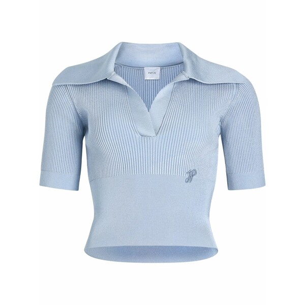 ジャンパトゥ レディース ニット&セーター アウター Knitted polo top Blue｜asty