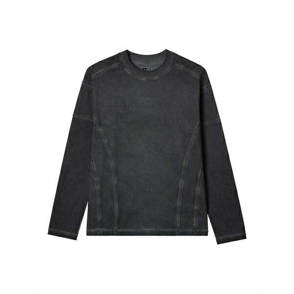 イズエ メンズ Tシャツ トップス Long-sleeve panelled t-shirt Grey｜asty