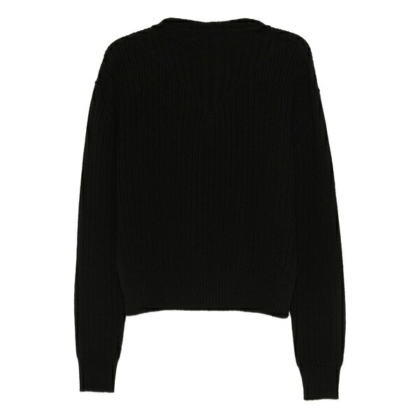 リックオウエンス レディース 編み物\u0026スウェーター アウター Ribbed wool jumper Black