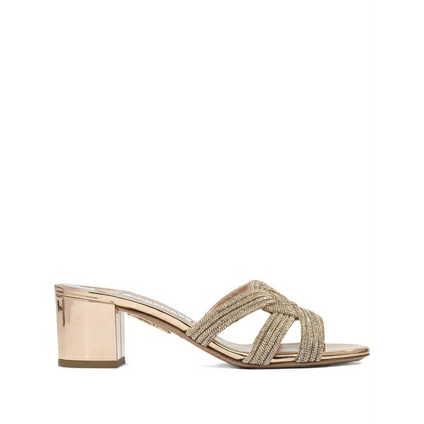 アクアズーラ レディース サンダル シューズ Felix crystal-embellished block-heel sandals Neutrals|asty