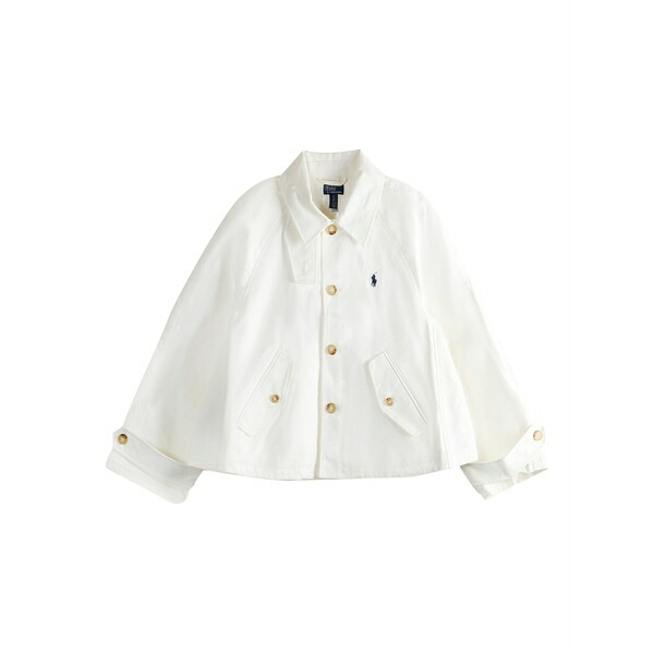 ラルフローレン レディース 上衣＆上衣 アウター Logo-embroidered jacket Neutrals