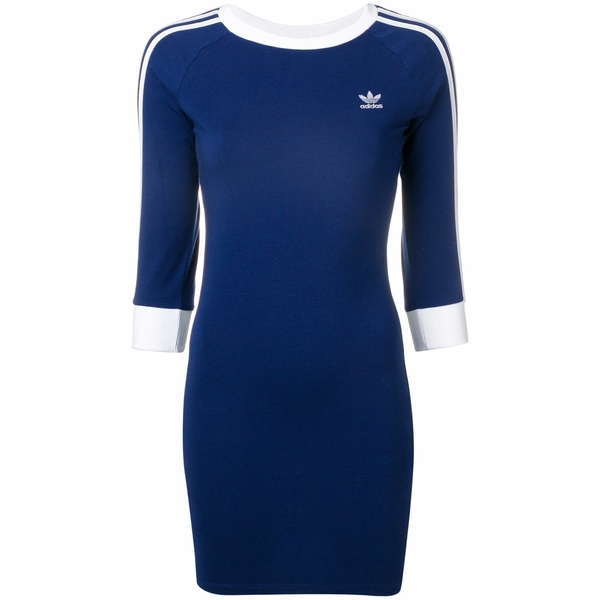 アディダス レディース 衣装 トップス 3-stripes dress Blue