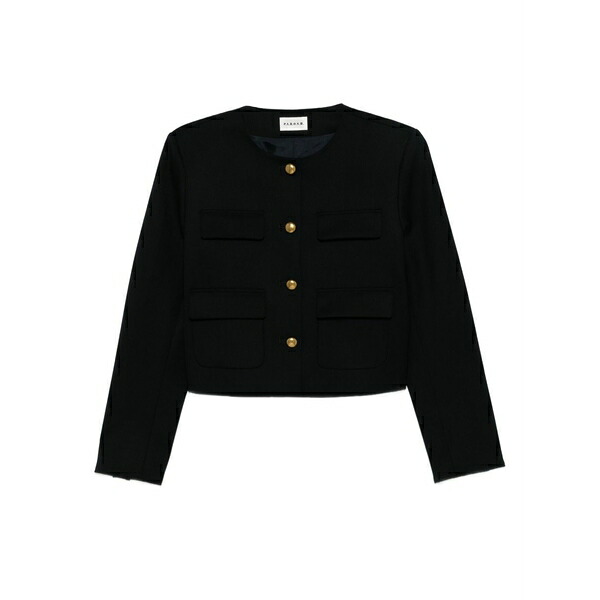 パロッシュ レディース 上衣＆上衣 アウター Liliuxy button-fastening cropped jacket Blue
