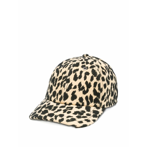 アスペジ レディース かぶり笠 付属品 Leopard-print cap Neutrals