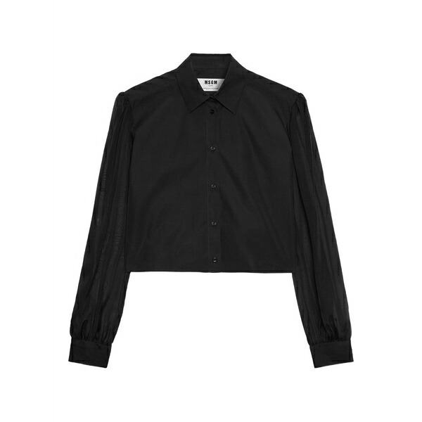 エムエスジイエム レディース シャツ トップス Long-sleeve shirt Black|asty