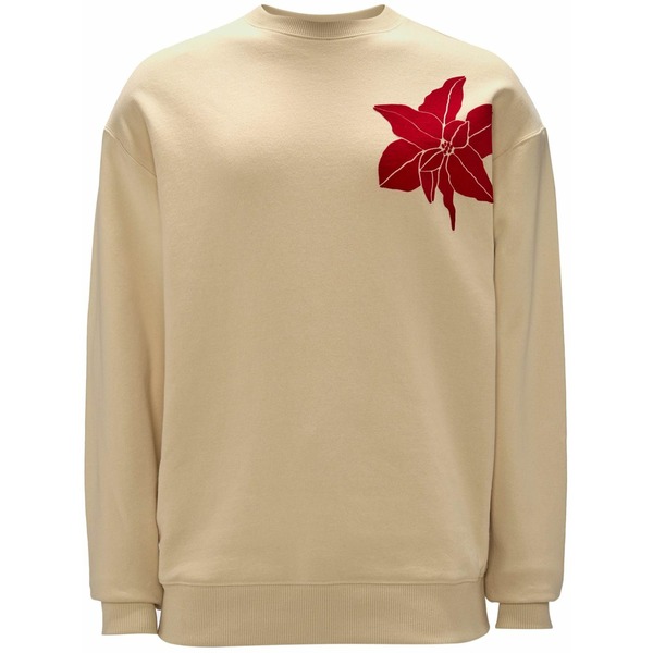 J.W.アンダーソン メンズ パーカー・スウェットシャツ アウター Floral-print organic cotton sweatshirt Neutrals|asty
