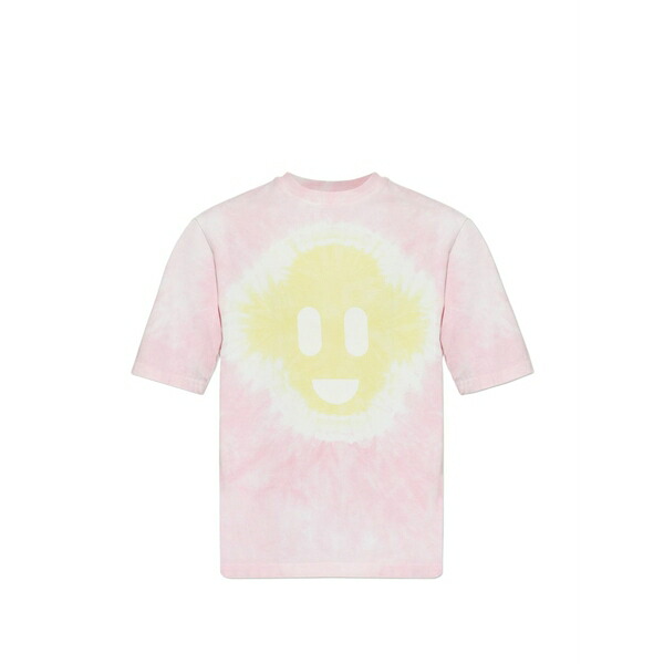 カサブランカ メンズ プルオーバー トップス Tie-dye graphic t-shirt Pink