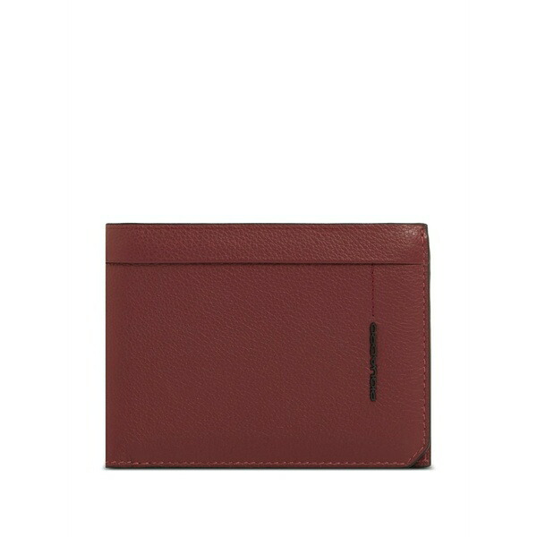 ピークアドロ  メンズ 札入れ 佩び物 Flip-up leather wallet Red