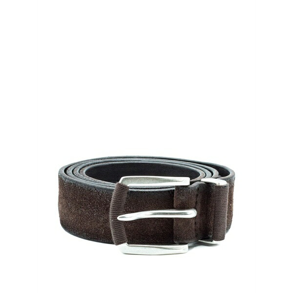 オルチアーニ メンズ 胴締め 佩び物 Suede buckled belt Brown