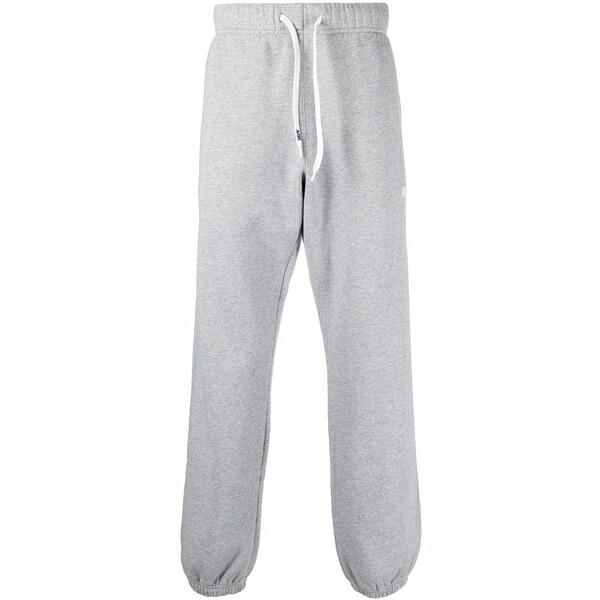 オートリー メンズ 心地好いズボン下 ボトムス Logo-print cotton track pants  Grey