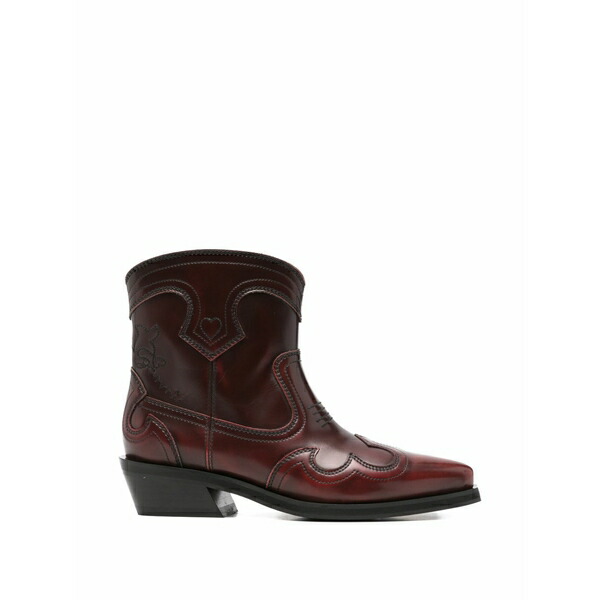 ガニー レディース ブーツ シューズ Topstitched boots Purple