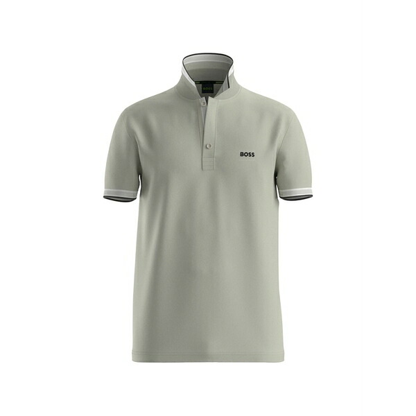 元締め メンズ スポーツシャツ トップス Logo short-sleeve polo shirt Grey