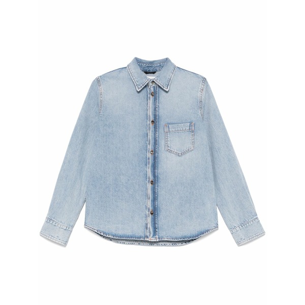 御機嫌冷やりとした レディース ティーシャツ トップス Denim shirt Blue