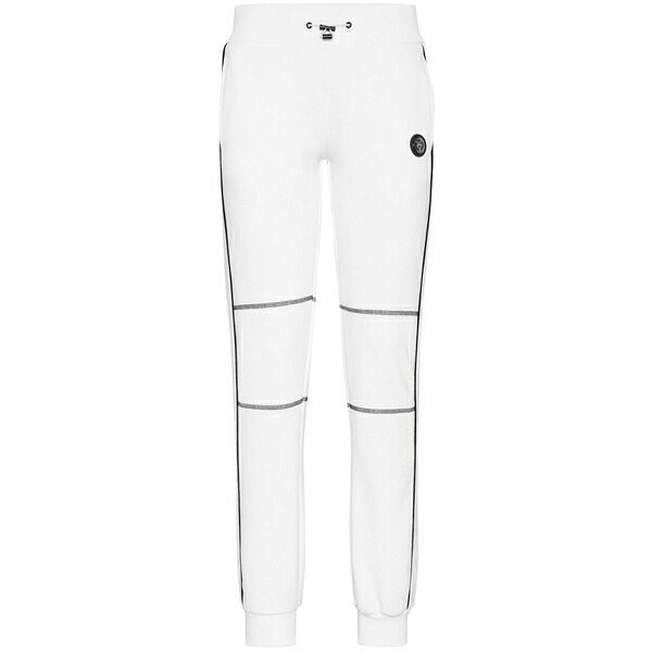 飾り気の無い運動競技 レディース 心地よいズボン下 ボトムス Logo-appliqu￡ track pants White