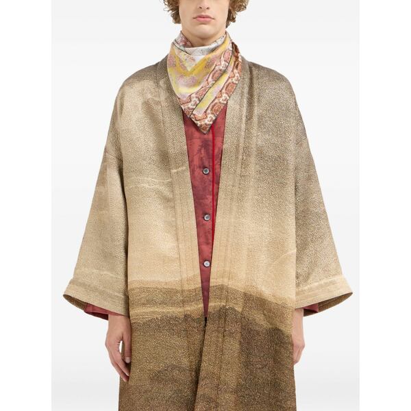 ピエール＝ルイ・マシア メンズ えり巻き・袈裟・えり巻き 付属物 Floral-print silk scarf Neutrals