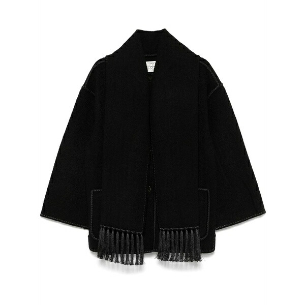トーテム レディース 厚地の外套 アウター Scarf-detail coat Black