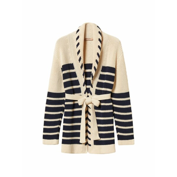 ツイン仕掛ける レディース ジレー アウター Striped cardigan Neutrals