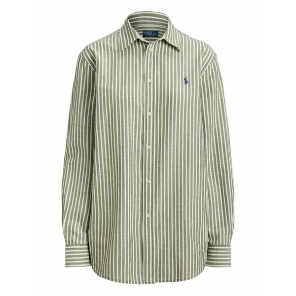 ラルフローレン レディース プルオーバー トップス Striped long-sleeve shirt Green