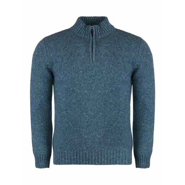 ムーレー メンズ 編み物\u0026プルオーバー アウター Fedro half-zip sweater Blue