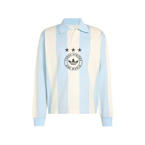 アディダス メンズ スポーツシャツ トップス Originals graphic-print polo shirt Blue