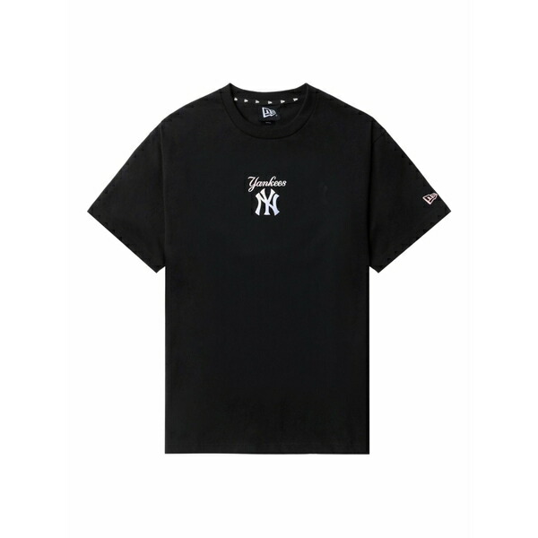 ニュー内鰓 レディース ティーシャツ トップス New york yankees-logo t-shirt Black