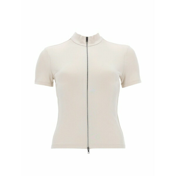 アレキサンダーワン レディース Tシャツ トップス Zipped top Neutrals|asty