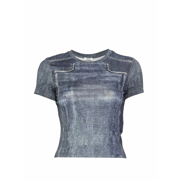 リュージョー レディース プルオーバー トップス Short-sleeves t-shirt Blue