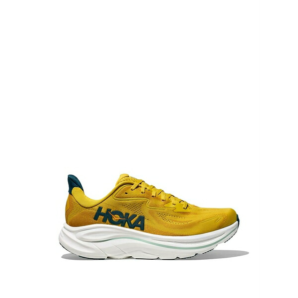 ホカオネオネ メンズ スニーカー シューズ Clifton 10 logo-print lace-up sneakers Yellow