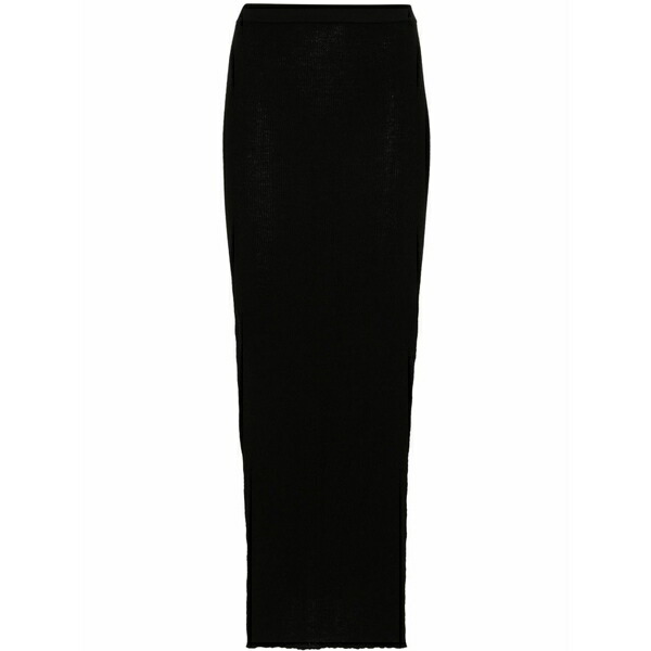リックオウエンス レディース スコート ボトムス Sacris ribbed-knit maxi skirt Black