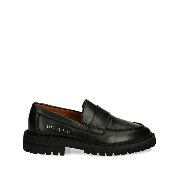 コモン・プロジェクツ レディース スリッポン・ローファー シューズ Leather loafers Black