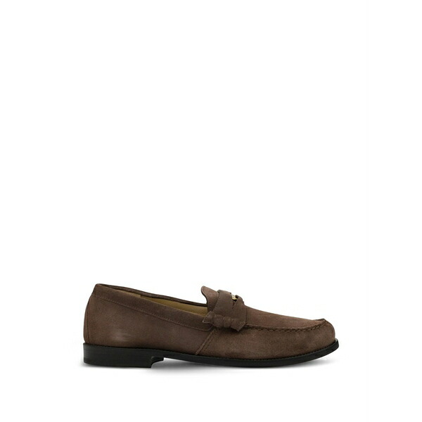 ルード メンズ スニーカー シューズ Logo-plaque suede loafers Brown