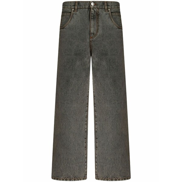 エトロ メンズ ジーンズズボン下 ボトムス Mid-rise straight-leg jeans  Black