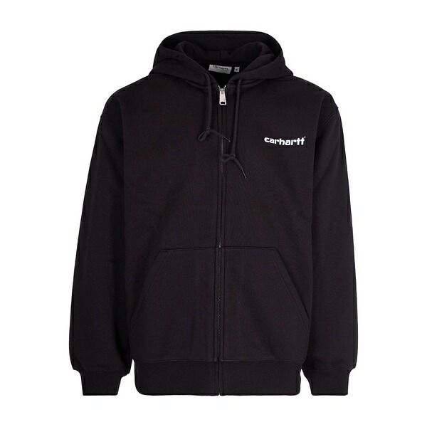 カーハート メンズ パーカー・スウェットシャツ アウター Archive lines logo-print hoodie Black|asty