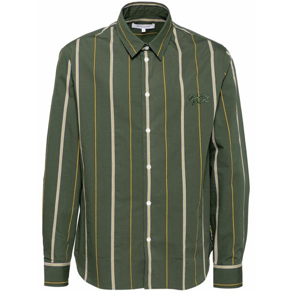 棲み家 稲荷 メンズ ティーシャツ トップス Striped shirt Green
