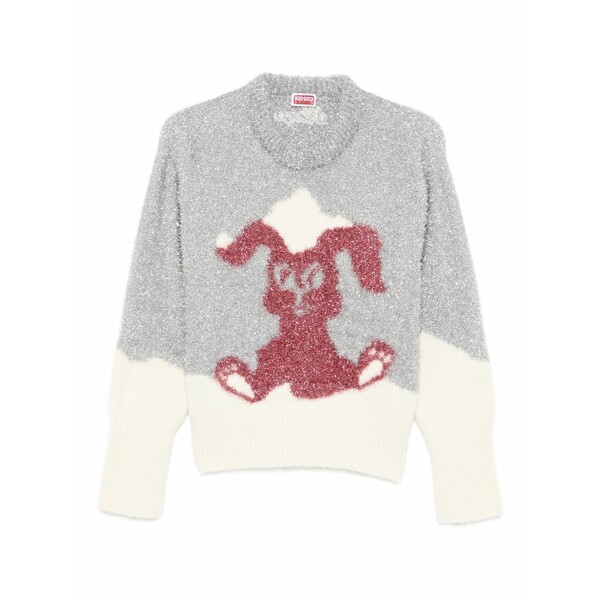 ケンゾー レディース 編み物\u0026スウェーター アウター Cartoon-intarsia sweater Grey