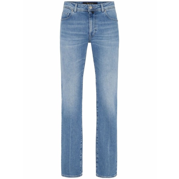 ビリオネア メンズ ジーンズズボン下 ボトムス Logo-patch washed straight-leg jeans Blue