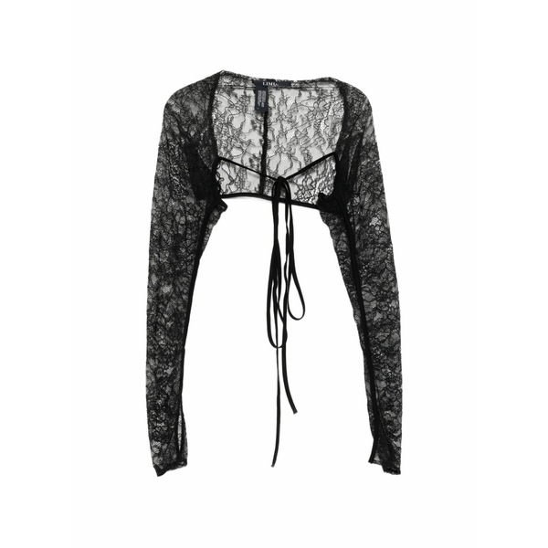 リミフー レディース 上衣＆上衣 アウター Floral-lace jacket Black