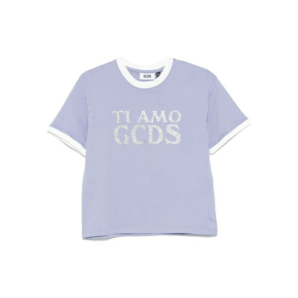 ジーシーディーエス レディース ティーシャツ トップス \u0027ti amo cgds\u0027 glittered t-shirt Purple