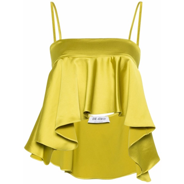 ジ アティコ レディース ティーシャツ トップス Charmeuse crop top Green