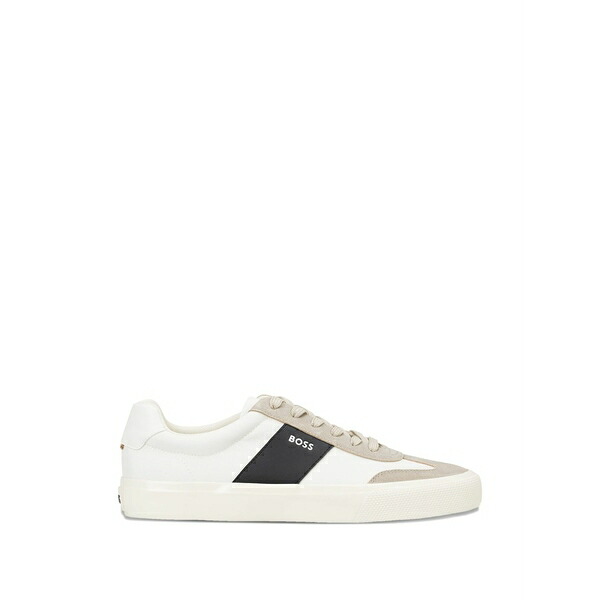 主任者 メンズ スニーカー シューズ Stripe-detail sneakers White
