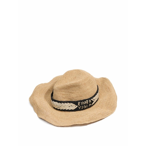 ビンバ イ ローラ レディース かぶり笠 添え物 Logo-embroidered hat Neutrals